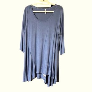 NWOT Beeson River 3/4 sleeves, ruffled hem, size 2XL, 95%Rayon 5%Spandex #2124